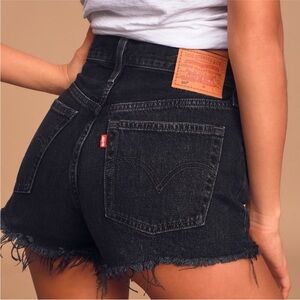 BLACK LEVI 501 SHORTS